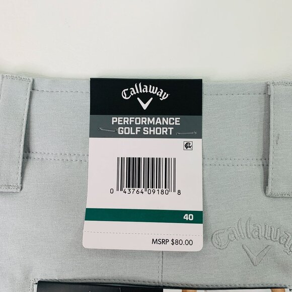 Callaway Men's 40 Shorts Flat Front Performance Golf Short Grey Gray 40 - Picture 3 of 9